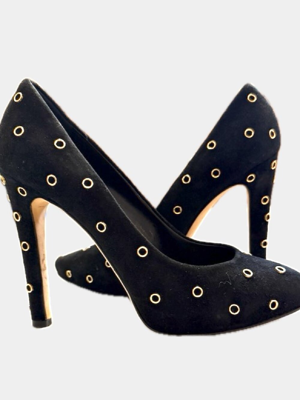 Giuseppe Zanotti Design Women's "Cindy" Grommet/Rivet Black Evening Pumps-6-1/2